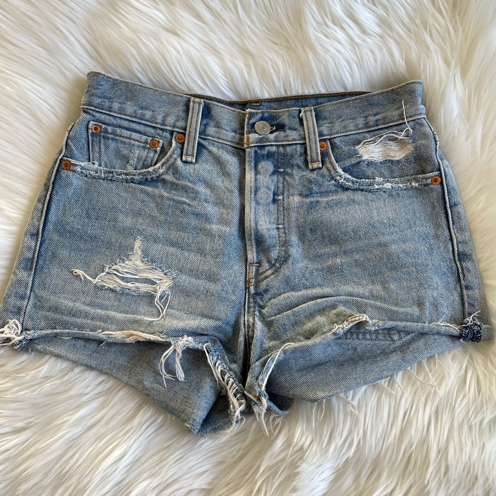 Blue Levi shorts, size 26